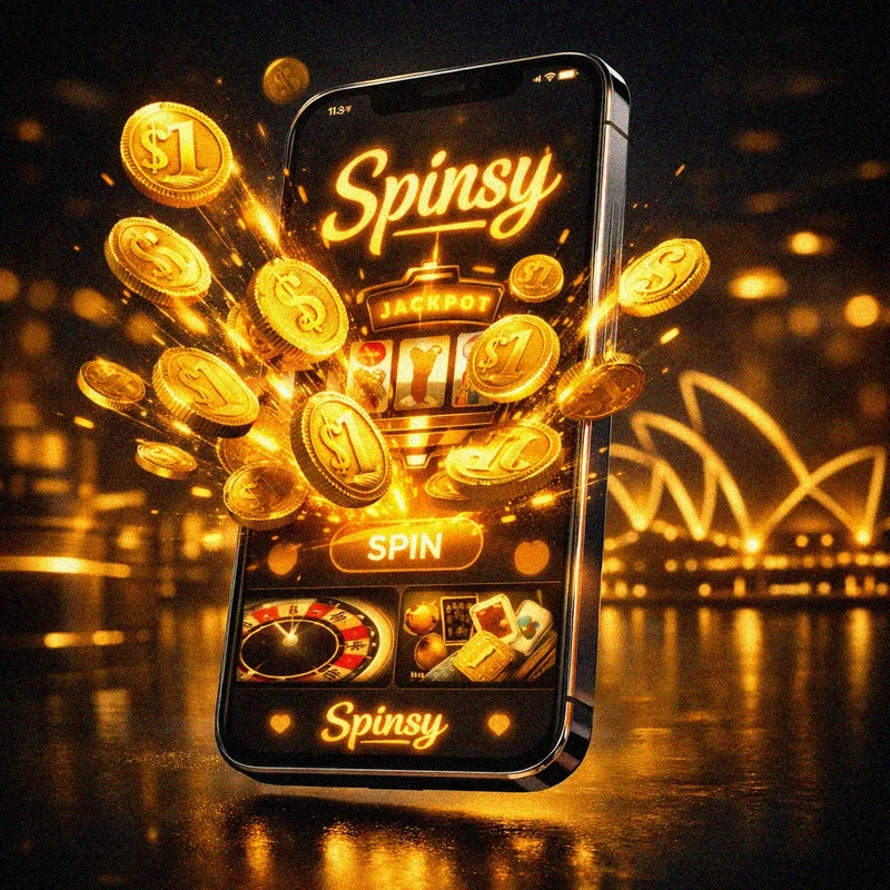 Spinsy casino app on mobile device